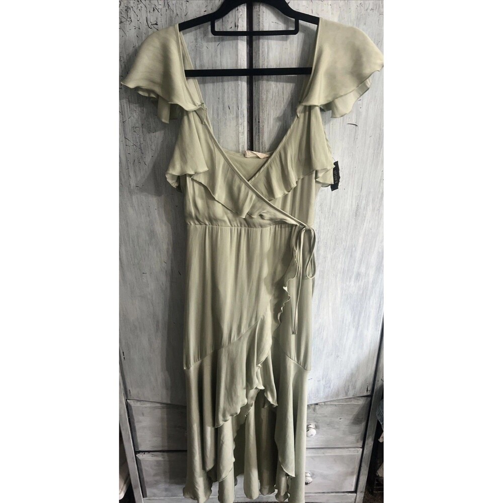 Altar’d state V-neck ruffled sleeveless Hi Low dress Xs Boho Cottage Core